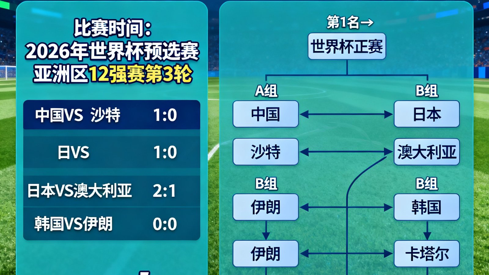 世界杯预选赛期间，实时比分新功能增加淘汰赛晋级图